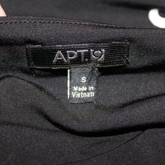 SALE Apt. 9 V Neck Black White Sleeveless Knee Length S Small EUC - Picture 10 of 12